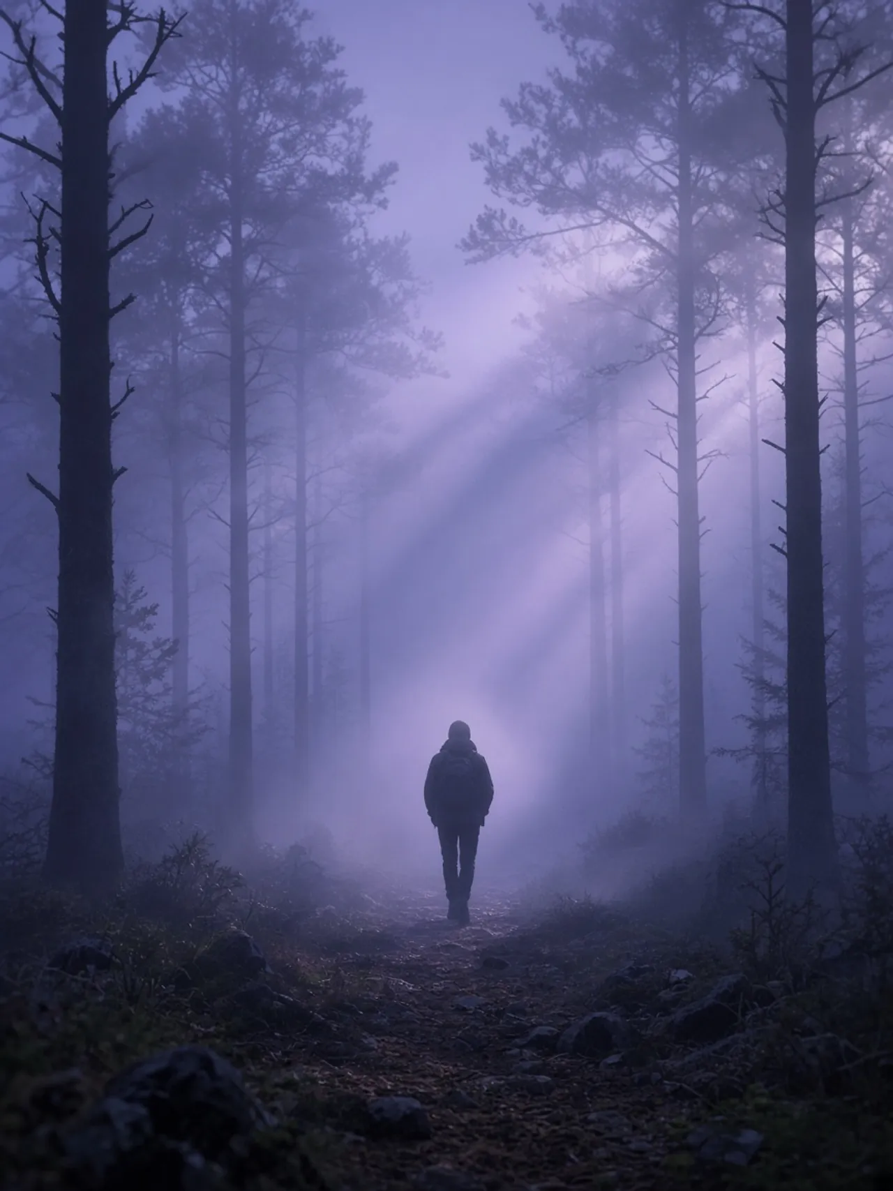 Hand-held walk through fog